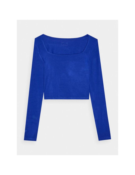 Longsleeve slim gładki damski 4f 4frss24tlonf499-36s