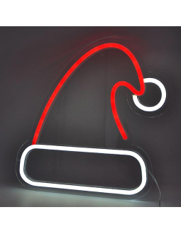 Figurka neonowa lampka czapka mikołaja 2