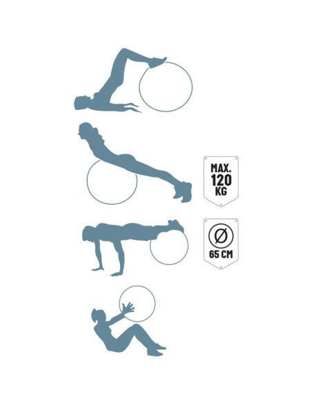 Piłka fitness 65cm umbro niebieska