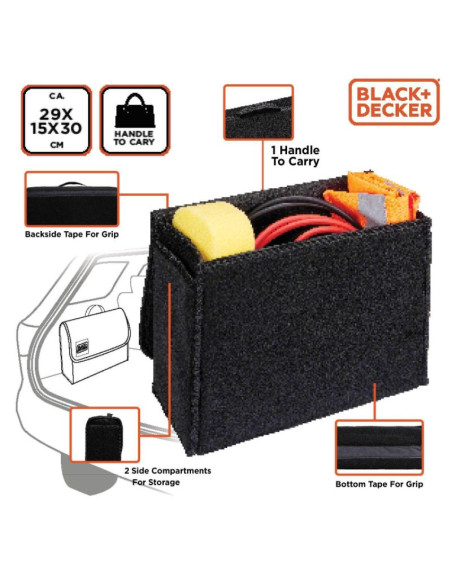Organizer schowek torba samochodowa 29x15x30cm black + decker
