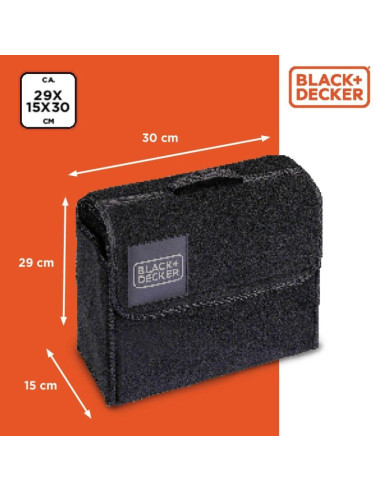 Organizer schowek torba samochodowa 29x15x30cm black + decker