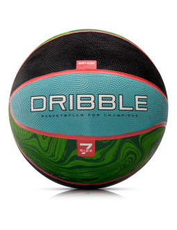 Piłka koszykowa meteor dribble niebieski/zielony