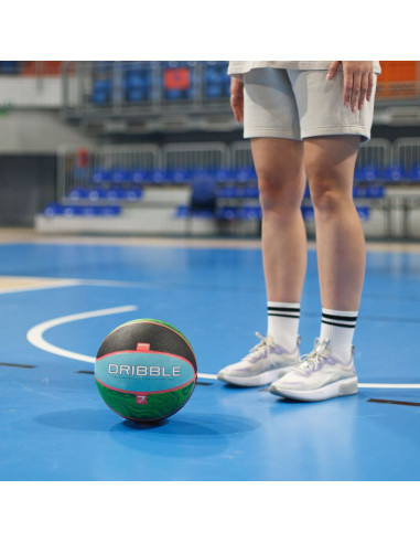 Piłka koszykowa meteor dribble niebieski/zielony