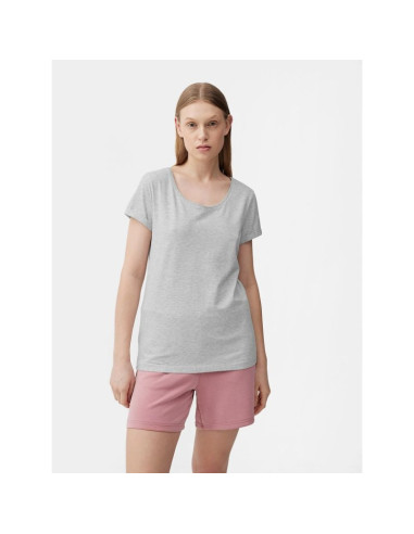 T-shirt regular gładki damski 4f 4fmm00ttshf732-27m