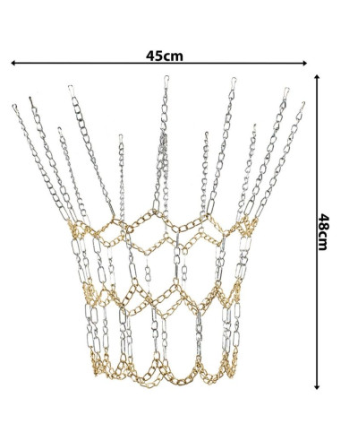 Stalowa siatka łańcuchowa do obręczy kosz 12 uchwytów enero