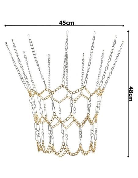 Stalowa siatka łańcuchowa do obręczy kosz 12 uchwytów enero