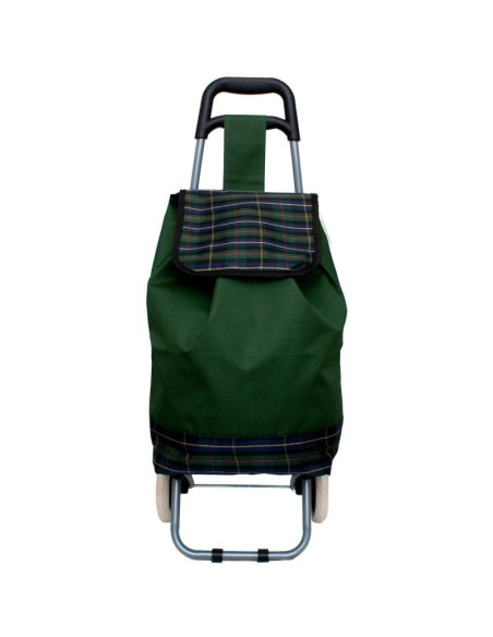 Wózek torba na kólkach na zakupy ze stelażem 31l zielony