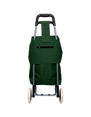 Wózek torba na kólkach na zakupy ze stelażem 31l zielony