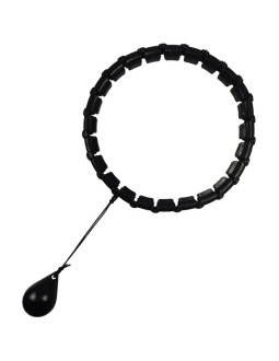 Hula hop z masażerem i obciążeniem czarny enero fit