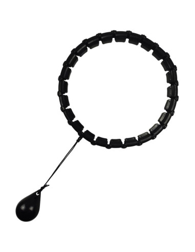 Hula hop z masażerem i obciążeniem czarny enero fit