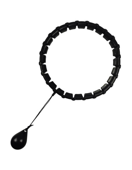 Hula hop z masażerem i obciążeniem czarny enero fit