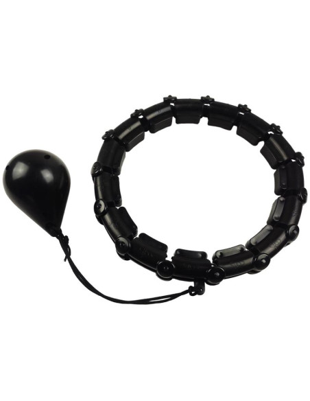 Hula hop z masażerem i obciążeniem czarny enero fit