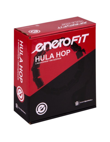 Hula hop z masażerem i obciążeniem czarny enero fit