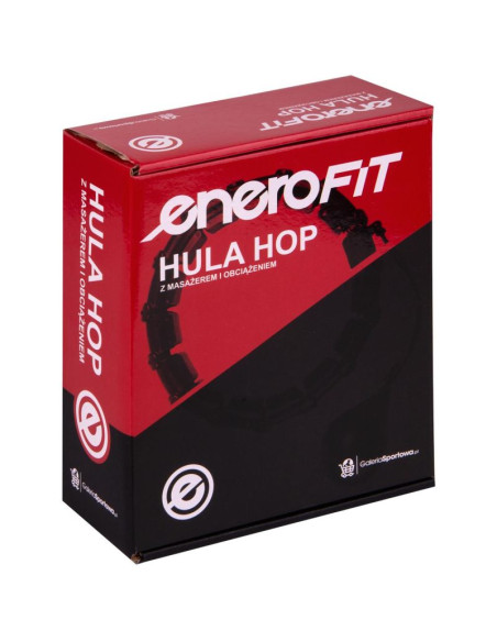 Hula hop z masażerem i obciążeniem czarny enero fit