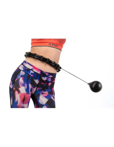 Hula hop z masażerem i obciążeniem czarny enero fit