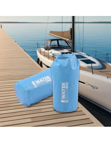 Torba plecak worek wodoszczelny 30l błękitny