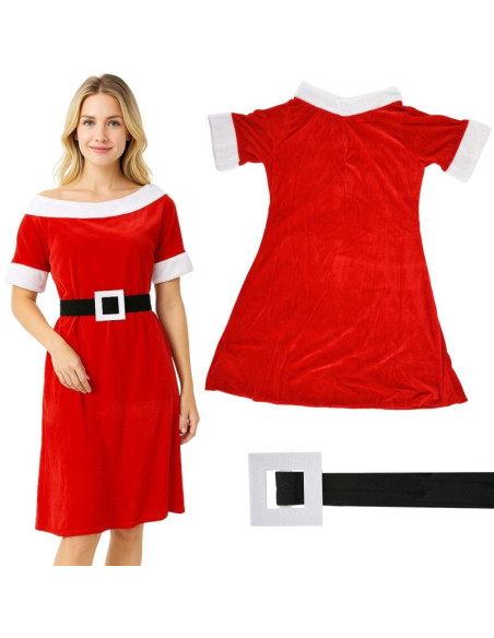 Strój sukienka pani mikołajowej