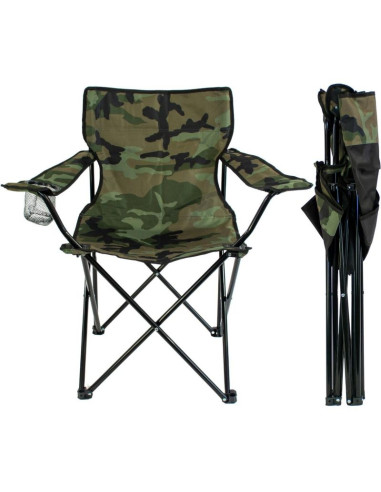 Krzesło turystyczne składane 50x50x80cm camuflage enero camp