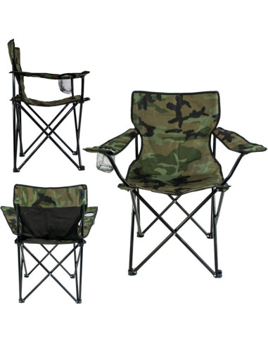 Krzesło turystyczne składane 50x50x80cm camuflage enero camp