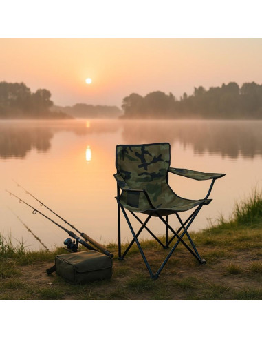 Krzesło turystyczne składane 50x50x80cm camuflage enero camp