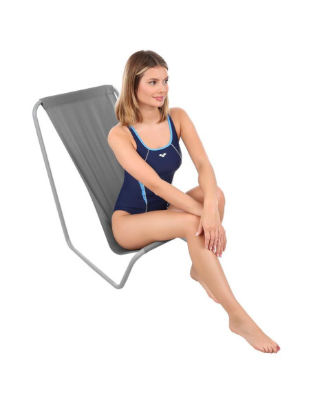 Leżak ogrodowo plażowy składany i torba szary enero camp