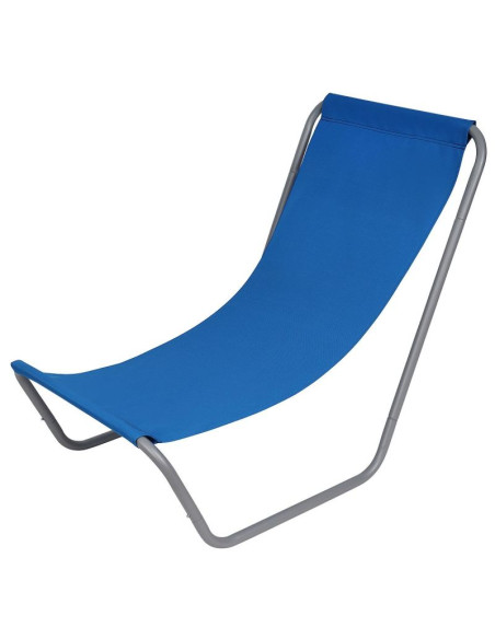 Leżak ogrodowo plażowy składany i torba niebieski enero camp