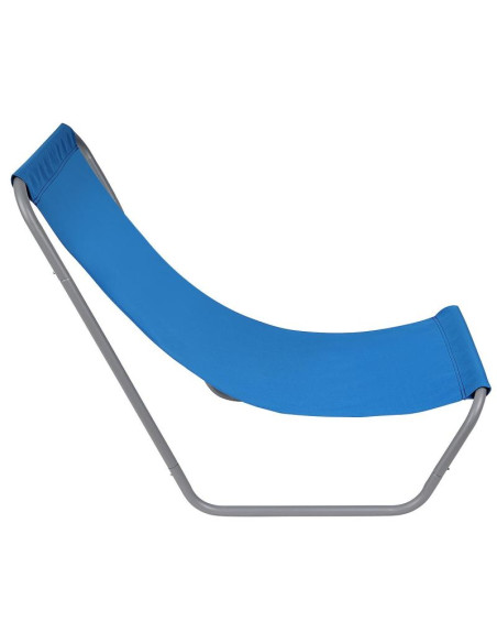 Leżak ogrodowo plażowy składany i torba niebieski enero camp