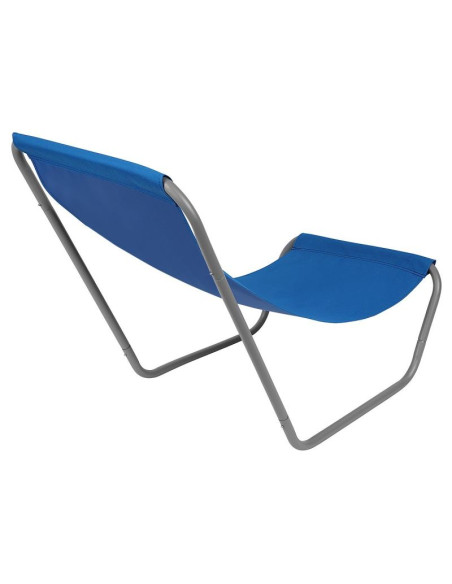 Leżak ogrodowo plażowy składany i torba niebieski enero camp