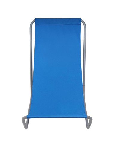 Leżak ogrodowo plażowy składany i torba niebieski enero camp