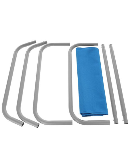 Leżak ogrodowo plażowy składany i torba niebieski enero camp