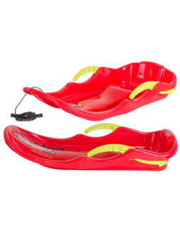 Sanki plastikowe z hamulcami race s czerwone