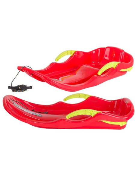 Sanki plastikowe z hamulcami race s czerwone