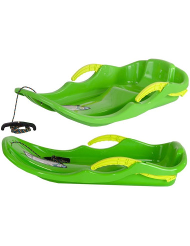 Sanki plastikowe z hamulcami race s zielone