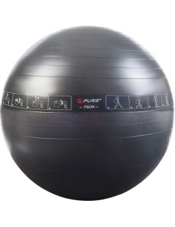 Piłka do ćwiczeń fitness 75cm czarna pure 2 improve