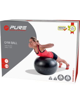 Piłka do ćwiczeń fitness 75cm czarna pure 2 improve 2