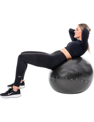 Piłka do ćwiczeń fitness 75cm czarna pure 2 improve