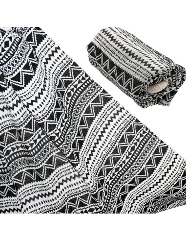 Hamak ogrodowy 1 osobowy 200x100cm etno z pokrowcem 1063980