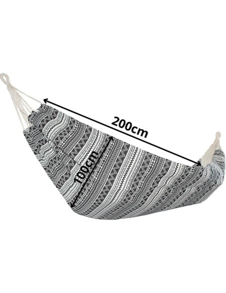 Hamak ogrodowy 1 osobowy 200x100cm etno z pokrowcem 1063980