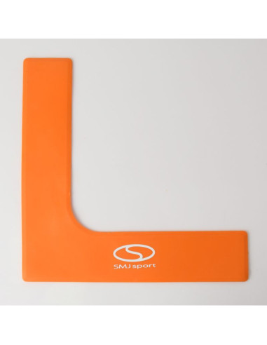 Płaskie znaczniki pola - narożniki 25x25 cm 4 szt. jaskrawe pomarańczowe smj sport zpn-o