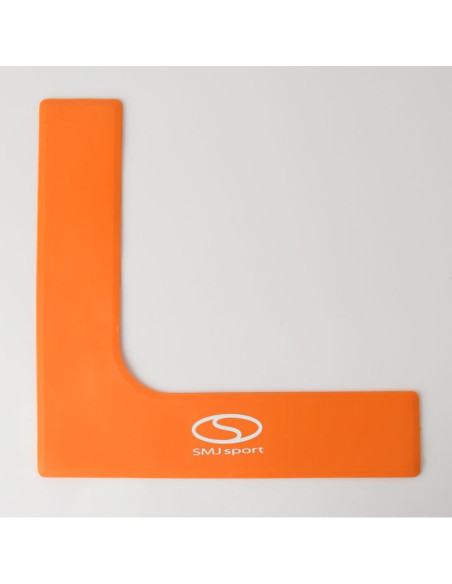 Płaskie znaczniki pola - narożniki 25x25 cm 4 szt. jaskrawe pomarańczowe smj sport zpn-o
