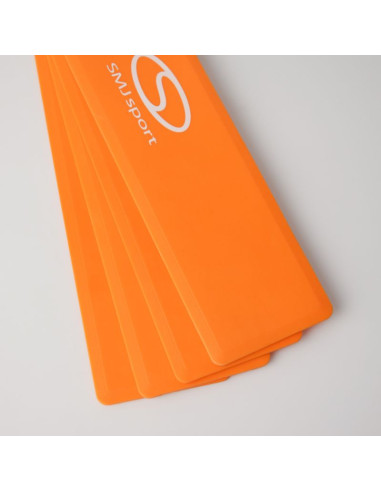 Płaskie znaczniki pola - narożniki 25x25 cm 4 szt. jaskrawe pomarańczowe smj sport zpn-o