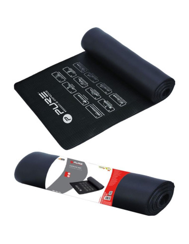 Mata do ćwiczeń nbr czarna 183x58x1cm pure 2 imporve