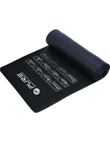 Mata do ćwiczeń nbr czarna 183x58x1cm pure 2 imporve