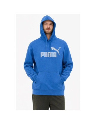 Puma bluza sportowa kangurka z kapturem męska niebieska bawełniana