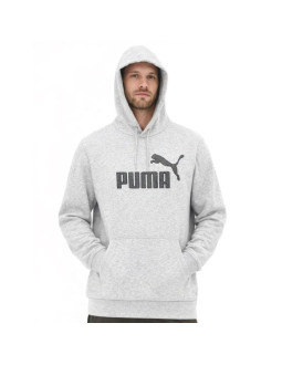 Puma bluza sportowa kangurka z kapturem męska szara modna bawełniana