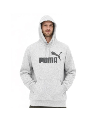 Puma bluza sportowa kangurka z kapturem męska szara modna bawełniana