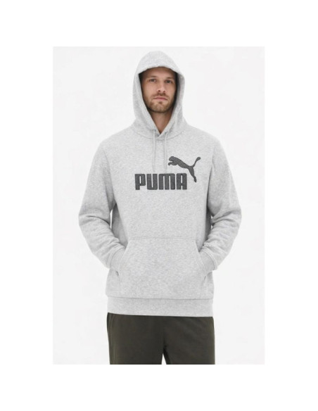 Puma bluza sportowa kangurka z kapturem męska szara modna bawełniana