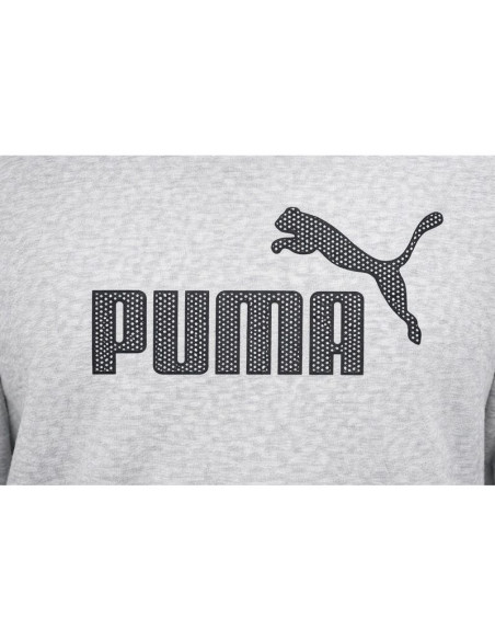 Puma bluza sportowa kangurka z kapturem męska szara modna bawełniana