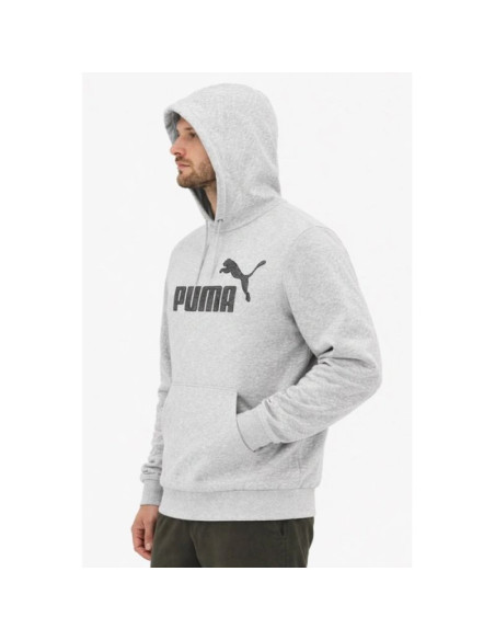 Puma bluza sportowa kangurka z kapturem męska szara modna bawełniana