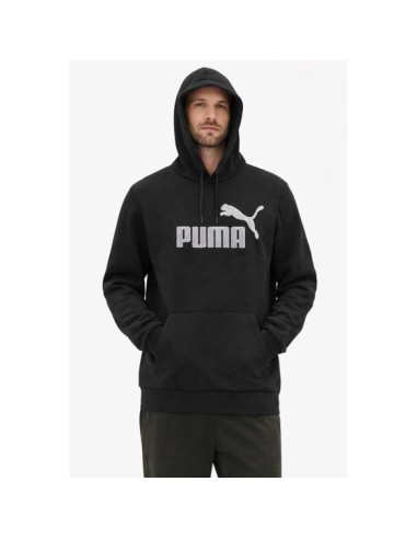 Puma bluza sportowa kangurka z kapturem męska czarna modna bawełniana